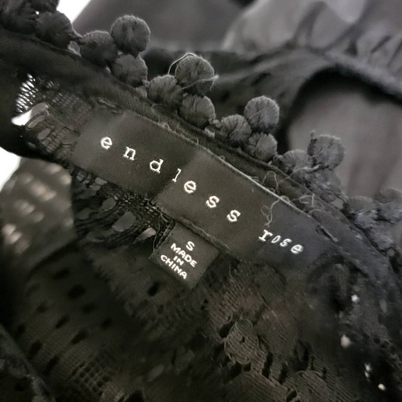 Endless Rose Goth Glam Black Dress S - Picture 3 of 3